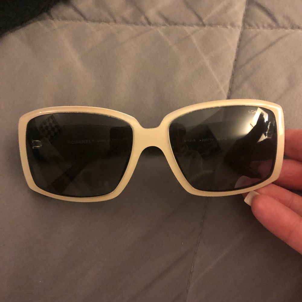 Chanel two toned black & white Swarovski glasses